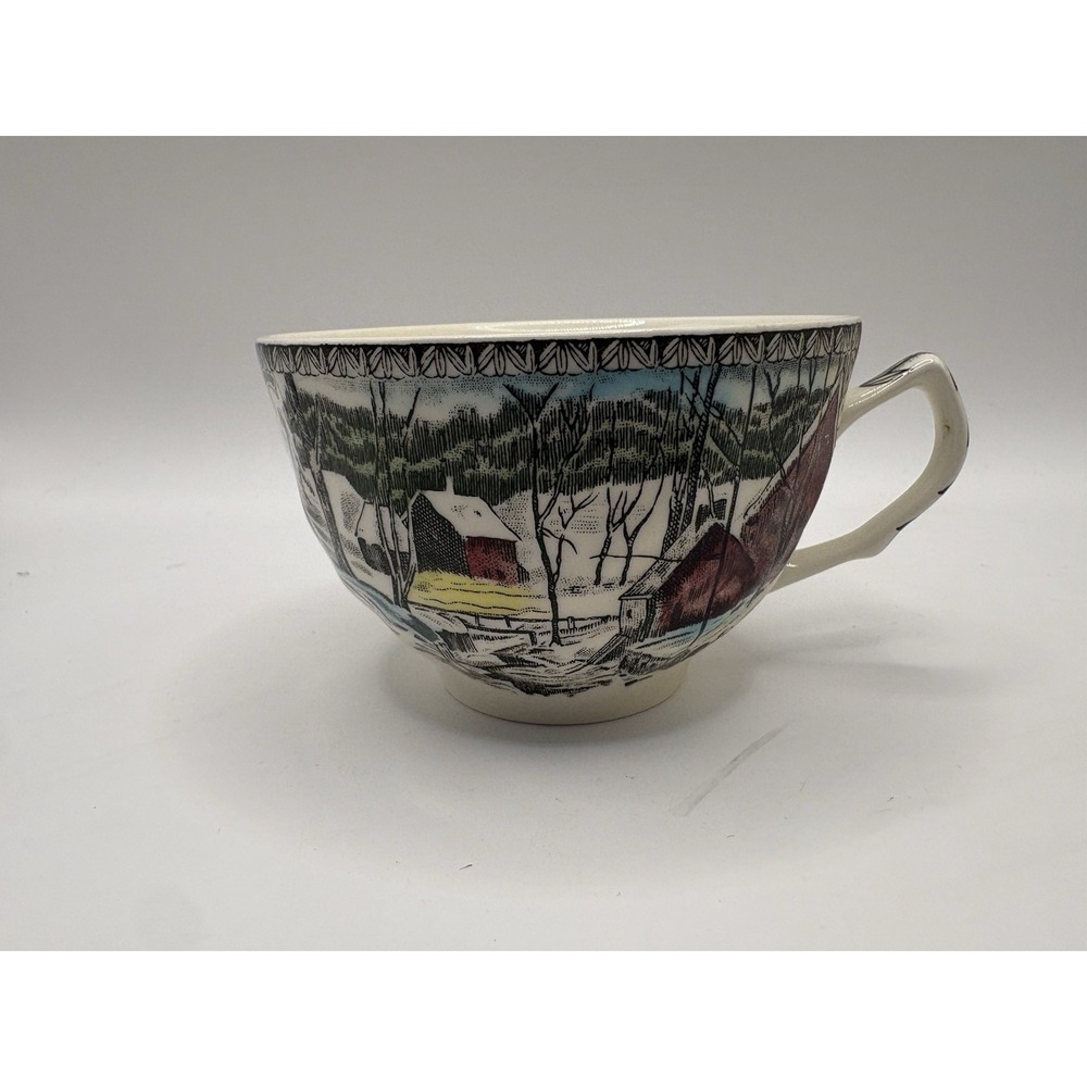 Vtg 1960s Johnson Bros. England, Friendly Village The Ice House Ceramic Tea Cup